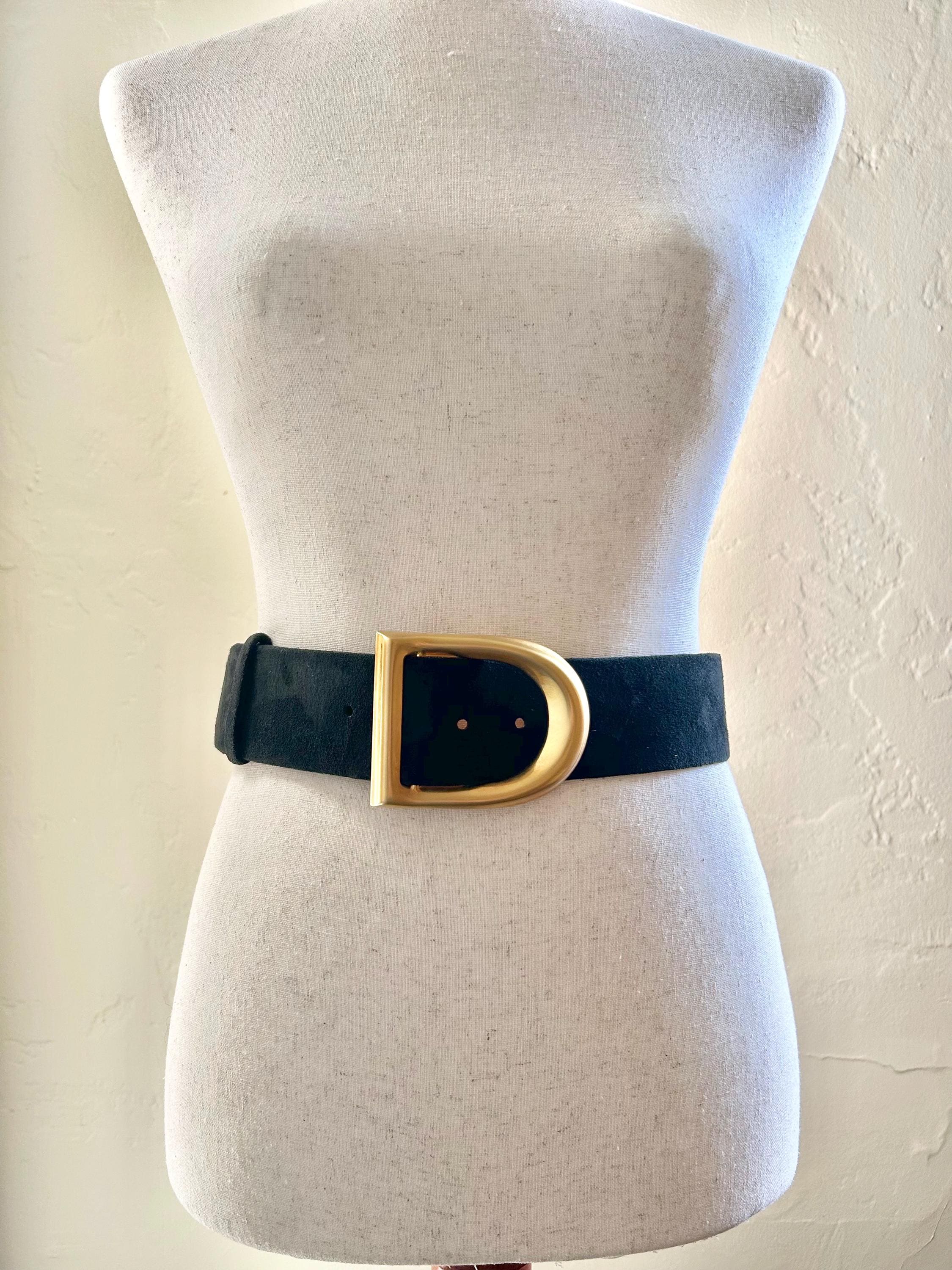 Donna Karan vintage 2004 Red Suede Statement Belt Gold-Tone Buckle like new Sm Donna Karan Suede Belt - Etsy main image 2