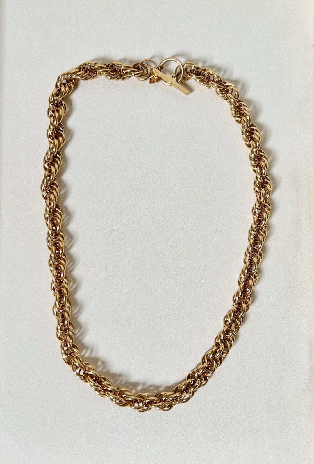 90s Rope Chain 90's/y2k Vintage Gold Rope Chain Necklace - Anne Klein - Etsy