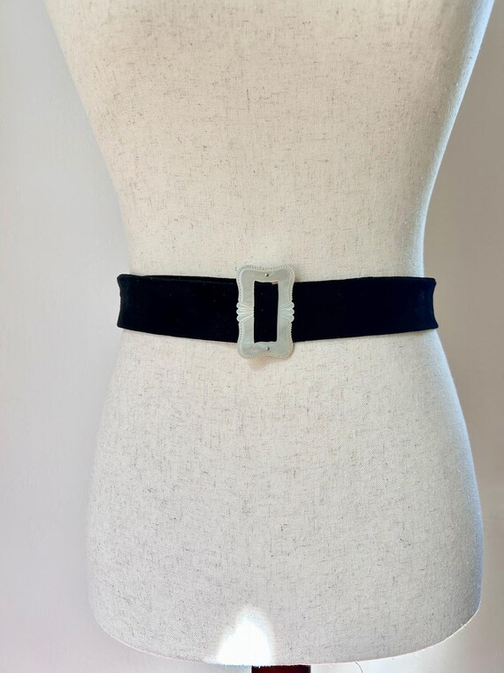 Vintage Velvet Belt ICGSUQR Women Vintage Velvet 2In Wide Waist Belts For  main image 3