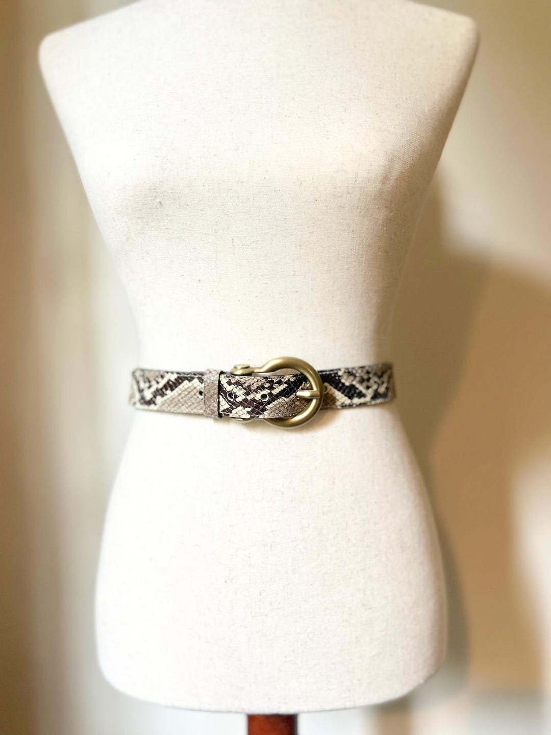Vintage Burberry Python Belt With Gold Toned Buckle - Etsy