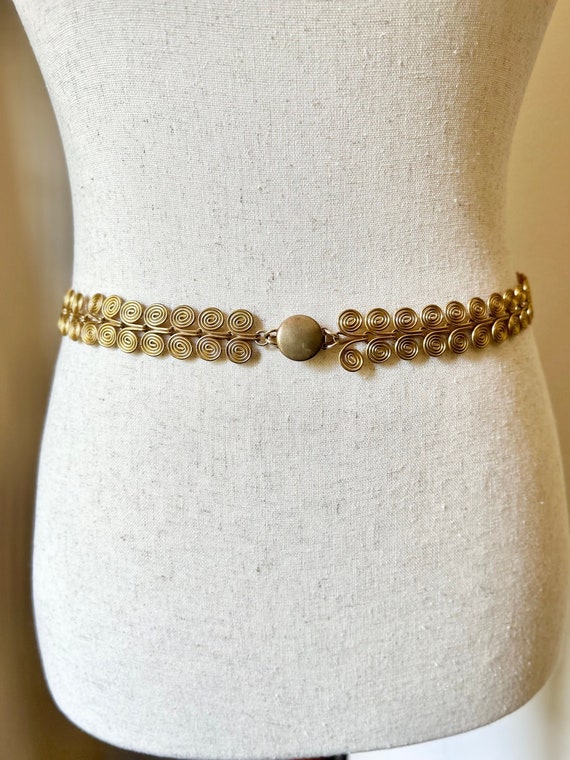 70's or 80's Vintage Gold Swirl Chain Belt or Neck