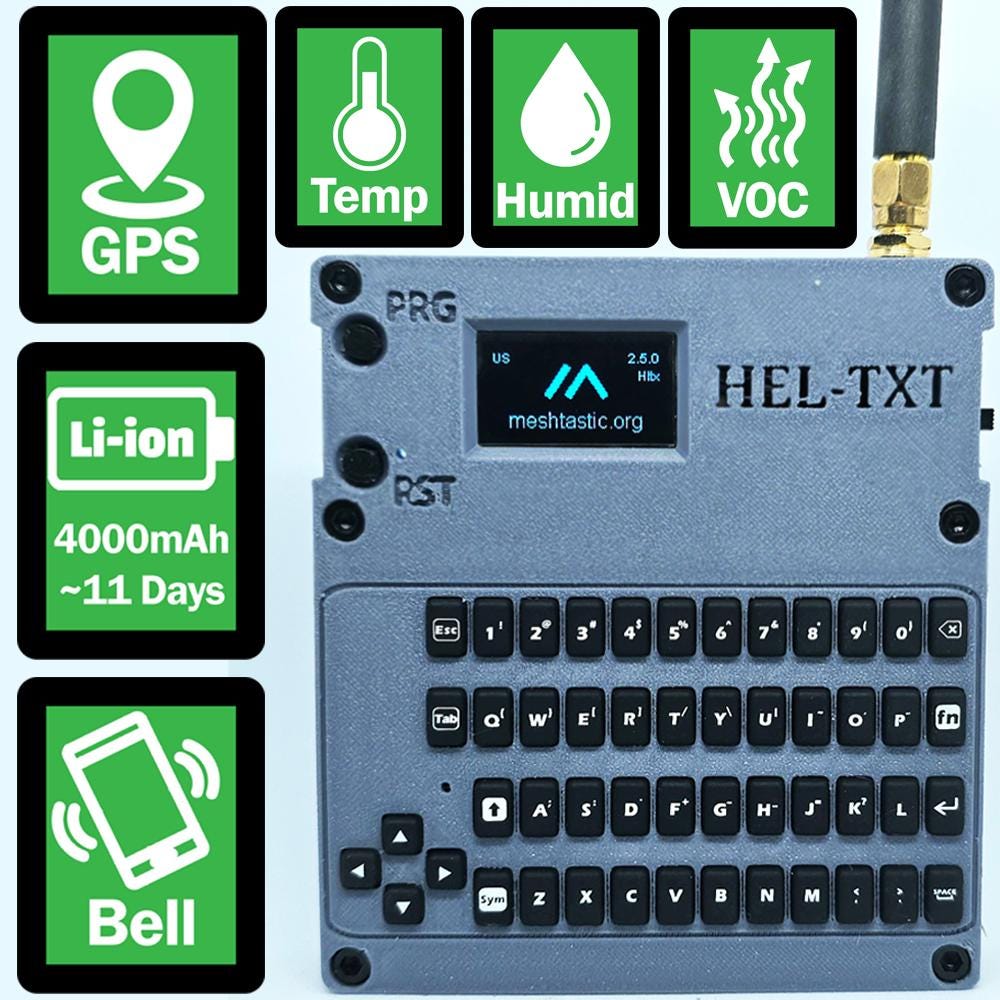 Heltxt - Standalone Meshtastic Node for Off-grid Texting (complete