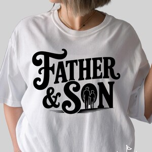 Comfort Colors Father and Son Matching T-Shirt | Minimalist Family Graphic Tee | Gift for Dad from Son | Casual Bonding Shirt