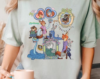 Coquette Mirror Zootopia Shirt, Comfort Colors, Judy Hopps Nick Wilde Shirt, Welcome To Zootopia Disney Shirt, Locket Zootopia Tee