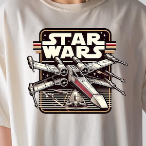 Comfort Colors Star Wars Fighter Squadron Tee, Retro Style X-Wings Graphic Shirt, Great Gift For Space Battle Fans