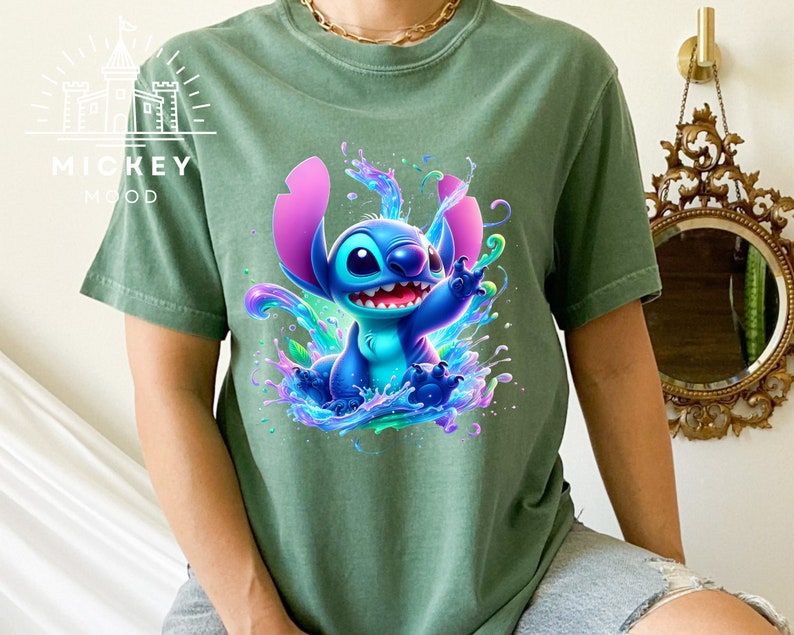 a person wearing a green shirt with a stitching stitch stitch stitch stitch stitch stitch