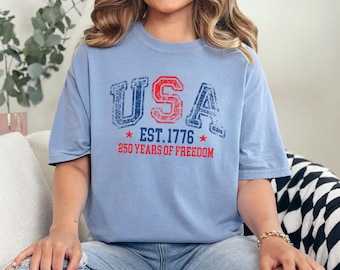 America 250 Years 1776-2026 Shirt, Comfort Colors, USA 250th Anniversary Shirt, Patriotic Eagle Tee, 4th Of July American Flag Shirt