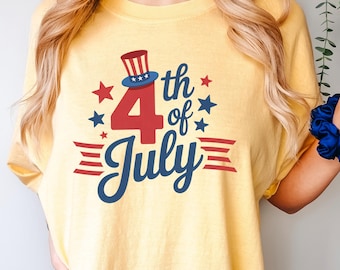 4th Of July Shirt, Comfort Colors Shirt, American Shirt, Fourth of July Shirt, USA Patriotic Shirt, Independence Day Shirt