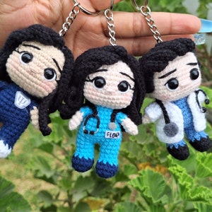 patrón de llavero de doctor@ o enfermera