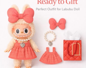 Labubu Clothes 17cm | Cute Outfit for Labubu Doll | Labubu Doll Accessories Gift, Ready to Gift