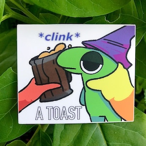 Smiling Friends Glep “A Toast” sticker