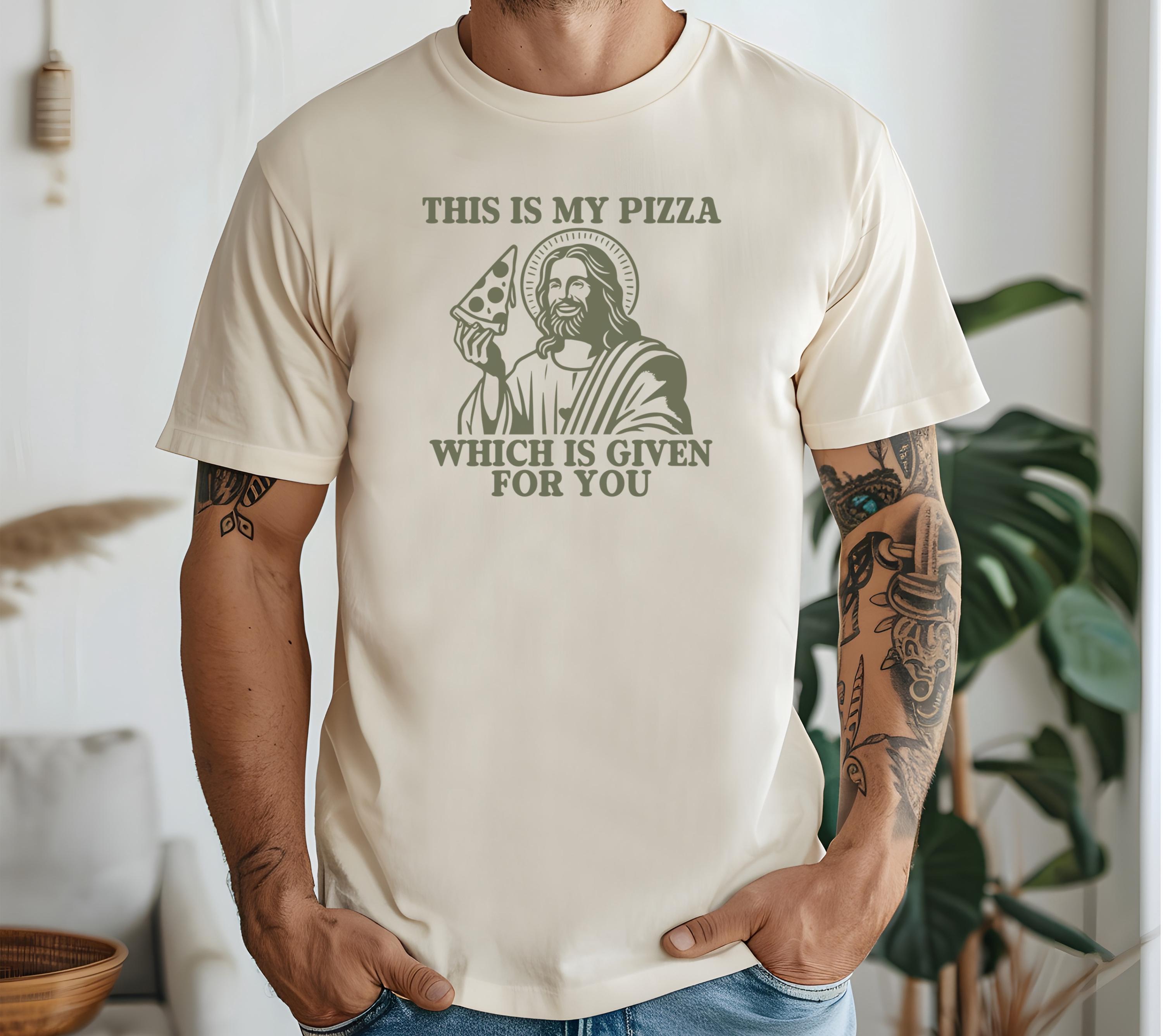 Funny Jesus Pizza Shirt, Christian Tee, Funny Jesus Bootleg T