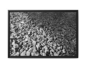 Framed Matte Canvas Art, Modern Wall Decor, Nature Photography, Black and White Artwork, Living Room Decor, Housewarming Gift, Minimalist