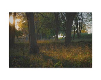 Wrapped Canvas - Wooded Bridge
