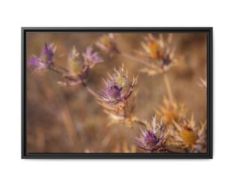 Multi-Color Floral Framed Canvas Art Print, Boho Home Decor, Nature Wall Art, Gift for Plant Lovers, Living Room Decoration