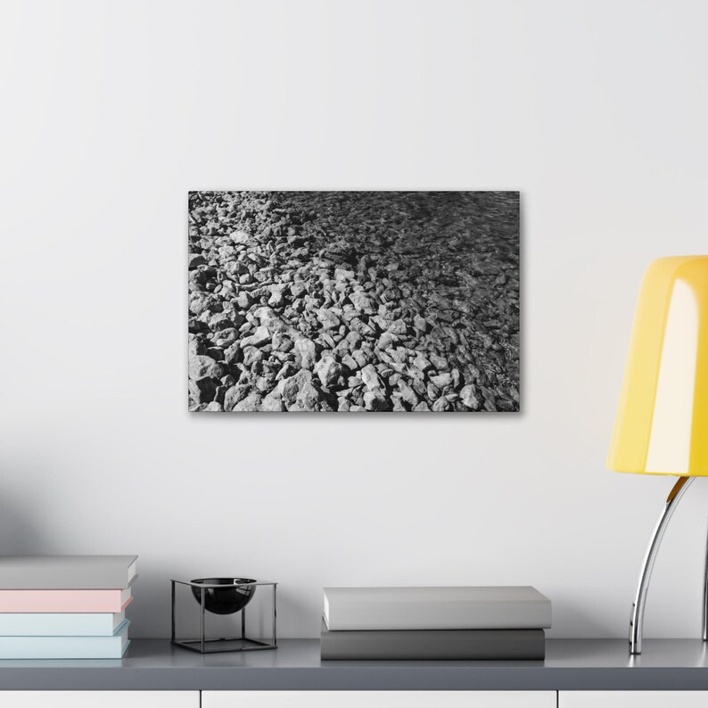 Black and White Canvas Gallery Wrap, Coastal Wall Art, Home Décor
