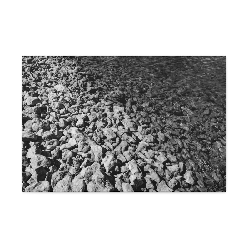 Black and White Canvas Gallery Wrap, Coastal Wall Art, Home Décor