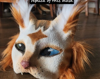 Orange Tabby Cat Therian Mask - Replica made to order