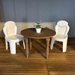 Fashion Doll House Furniture, Dining Room Set in White to fit up to 11&quot; Dolls