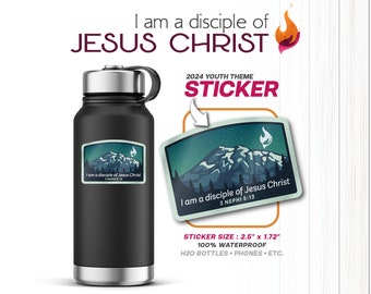 40 Stickers | You Pick | LDS Youth Theme Stickers | I am a disciple of Jesus Christ | 3 Nephi 5:13 | Water Bottle Sticker | Primary | CTR