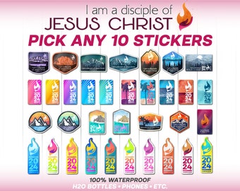 10 Stickers | You Pick | LDS Youth Theme Stickers | I am a disciple of Jesus Christ | 3 Nephi 5:13 | Water Bottle Sticker | Primary | CTR