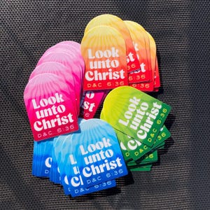 48 Decal Set! 2025 Youth Theme stickers, Look Unto Christ, FSY theme stickers, LDS Youth theme stickers, D C 6:36 | Water Bottle Sticker |