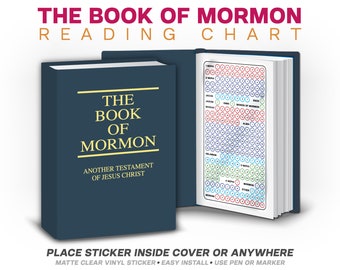 Book Of Mormon Reading Charts | 50 Stickers | Bookmark | LDS Youth | I am a disciple of Jesus Christ | Scripture Power | Primary | CTR