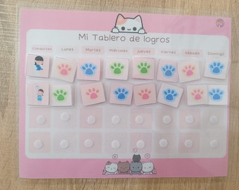 Bilingual Positive Reinforcement Token Board (Kitten Edition): Fostering Autonomy & Growth