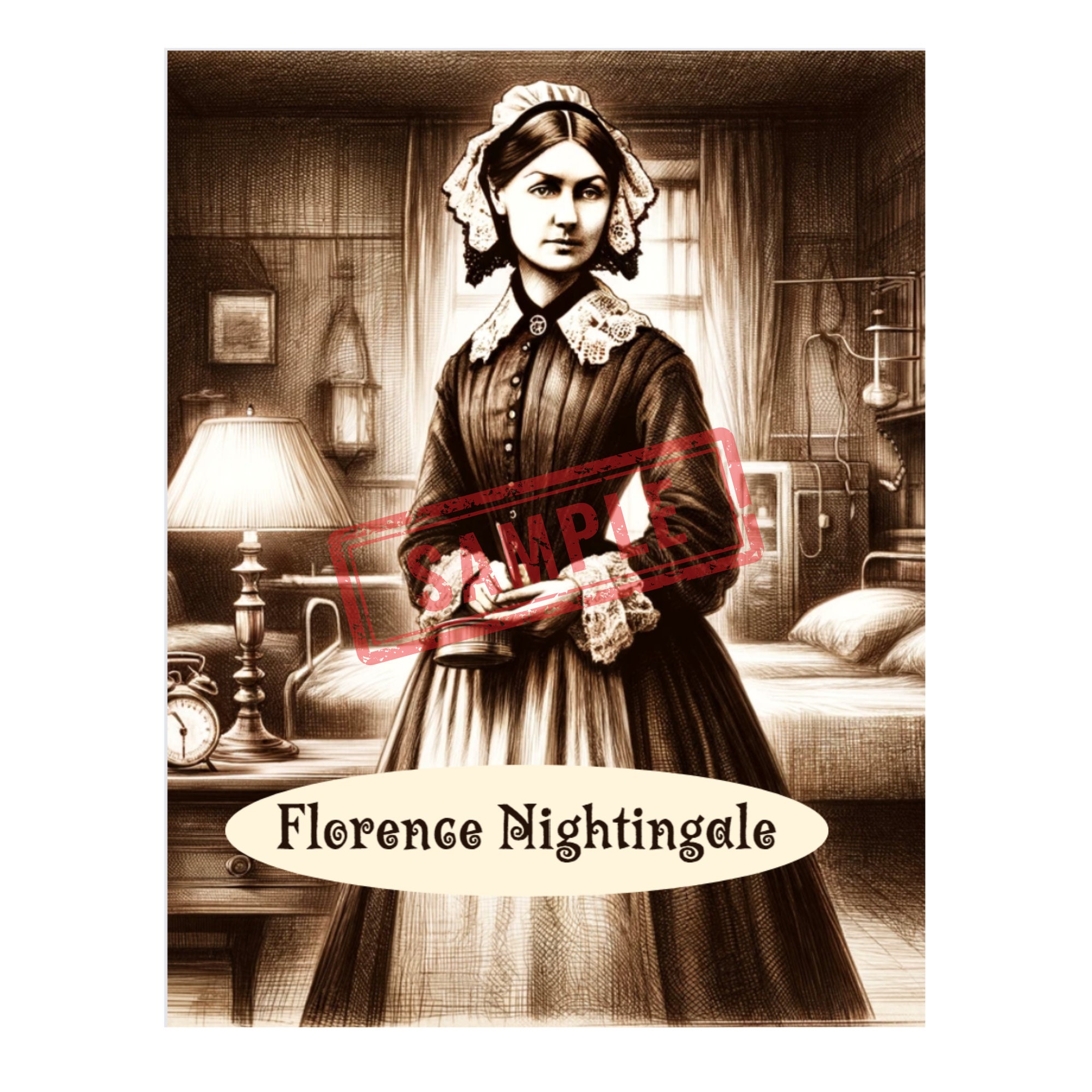 Florence Nightingale Printable, Digital Download, Florence Nightingale ...