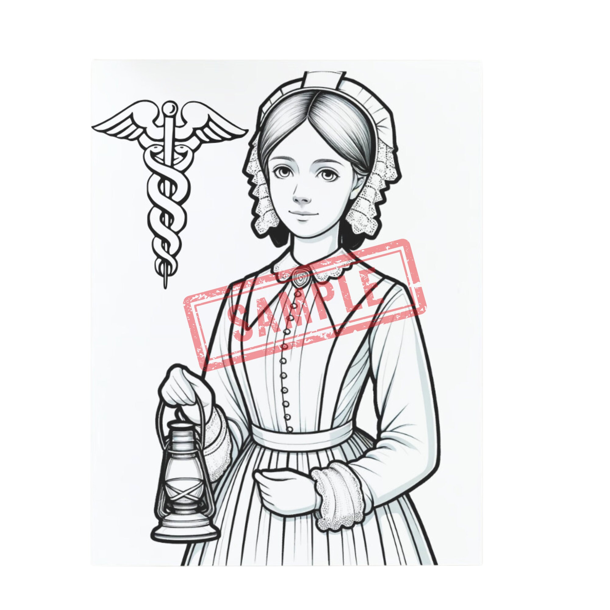 Florence Nightingale Printable, Digital Download, Florence Nightingale Women in Science, Medical