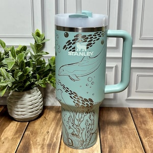40 oz Dolphins Dolphin Ocean Life Tumbler Customized Laser Engraved