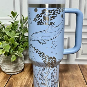 40 oz Dolphins Dolphin Ocean Life Tumbler Customized Laser Engraved