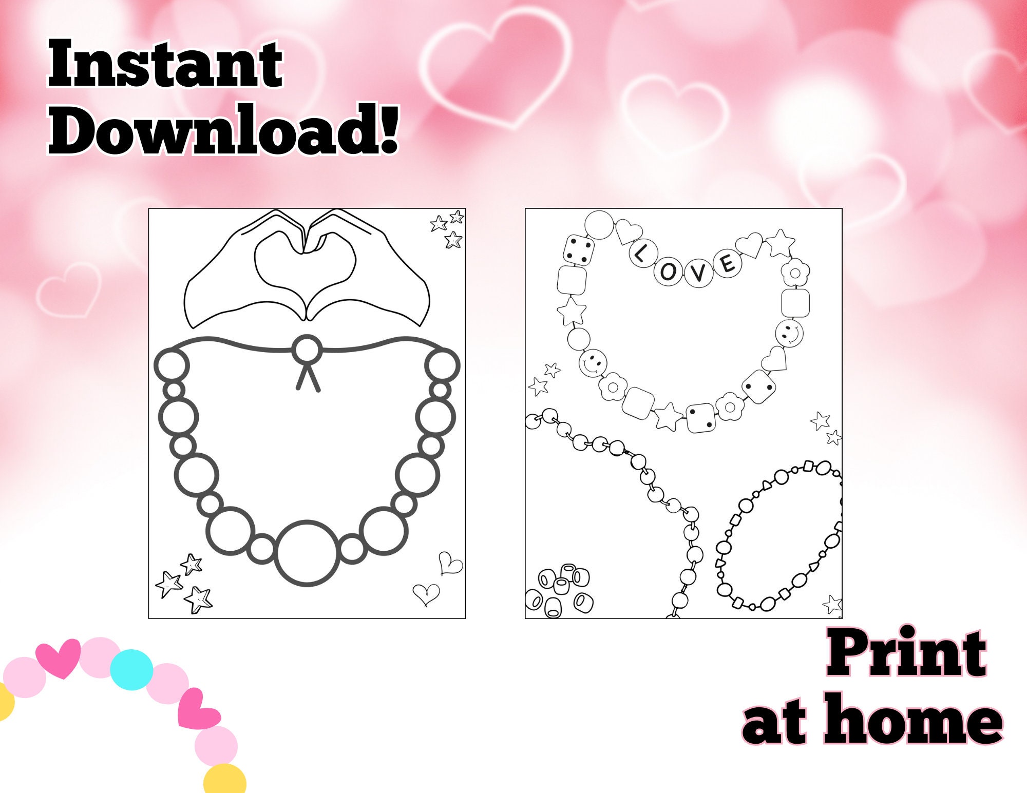 Taylor Swift Friendship Bracelet Eras Coloring Pages INSTANT DOWNLOAD ...