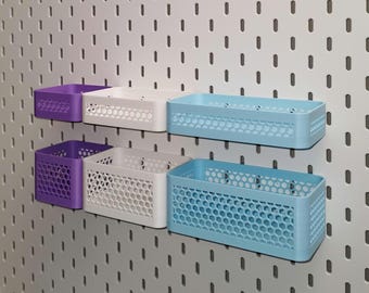 Bandeja pequeña / Contenedor de almacenamiento / Compatible con IKEA SKADIS / Apilable