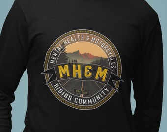 MH&M Longsleeve Tee. Mental Health and Motorcycles group, Brisbane.