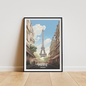 Paris Reise Poster, Eiffelturm Poster, Frankreich Reise, Paris Wandkunst, Wohnkultur, Paris Geschenk