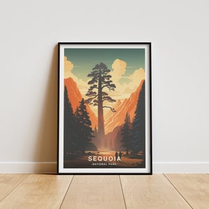 Sequoia National Park, National Park Print, Sequoia Travel Poster, Wall Art, Home Decor, National Park Gift Poster, Sequoia Poster