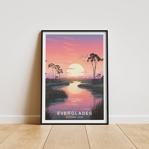 Everglades National Park, National Park Print, Travel Poster, Wall Art, Home Decor, National Park Gift, Everglades Poster