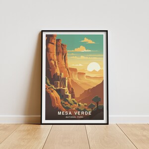 Parque Nacional de Mesa Verde, Impressão de Parque Nacional, Pôster de Viagem, Arte de Parede, Decoração de Casa, Presente de Parque Nacional, Pôster de Mesa Verde