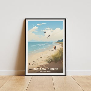 Indiana Dunes National Park, National Park Print,Travel Poster, Wall Art, Home Decor, National Park Gift, Indiana Dunes Poster