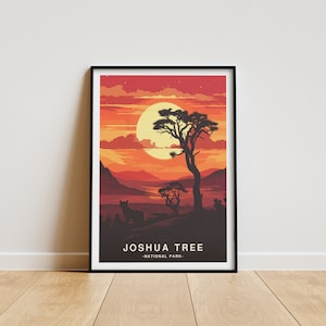 Joshua Tree National Park, National Park Print,Travel Poster, Wall Art, Home Decor, National Park Gift, Joshua Tree Poster