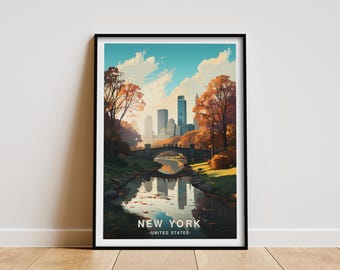 Central Park Poster: Vintage New York Travel Art Print