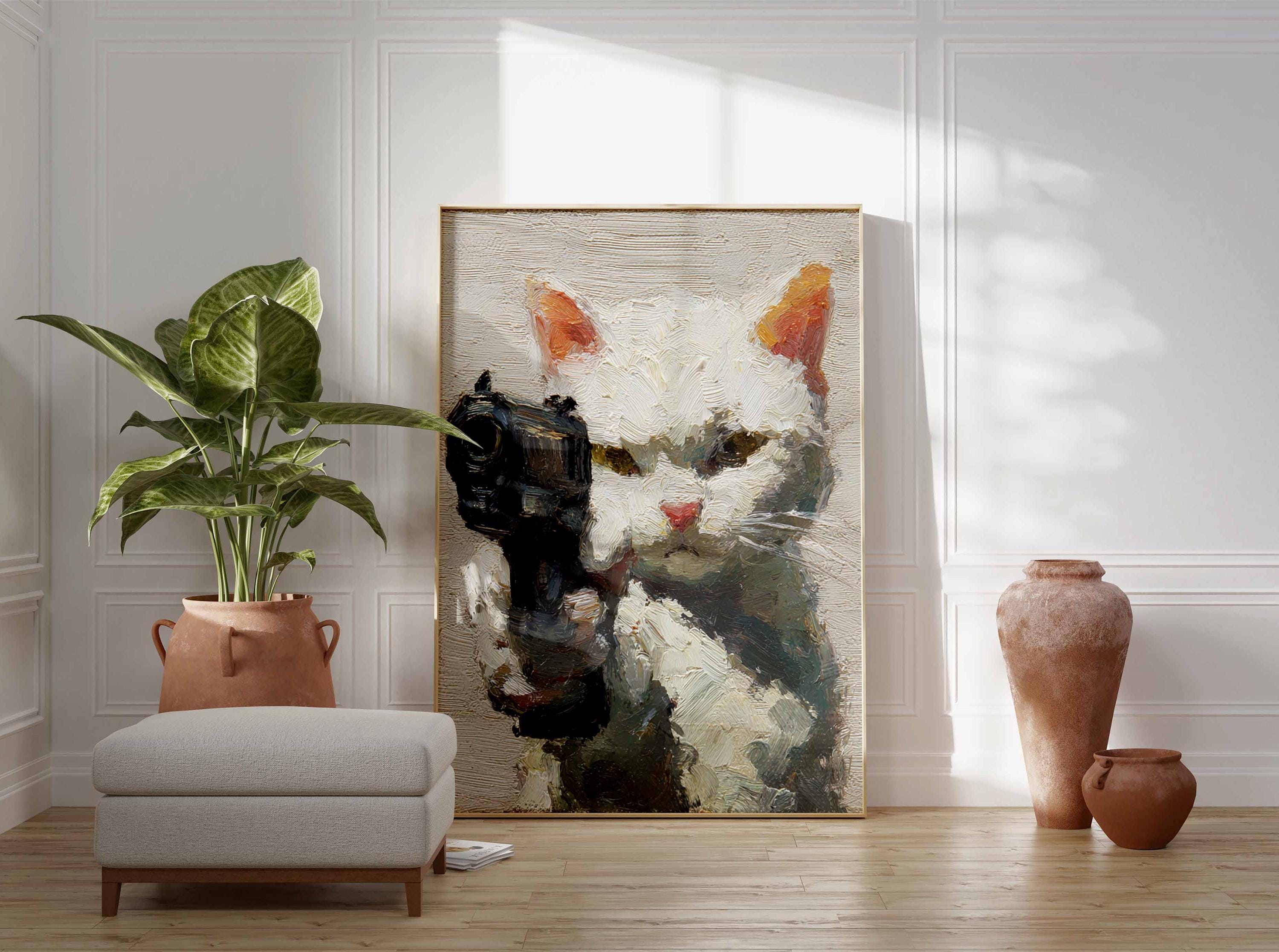 Ascii Art Cat With Gun