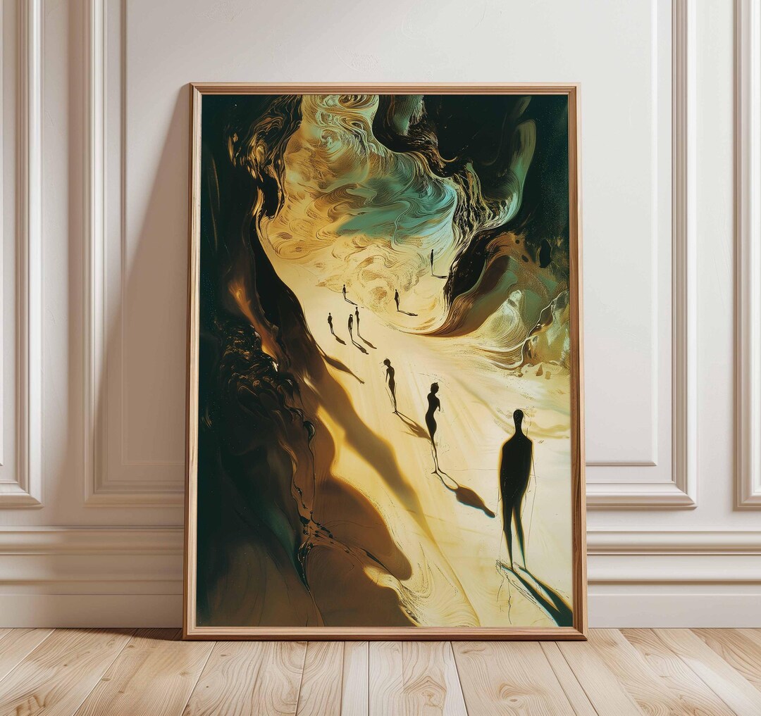 Abstract Surreal Poster, Modern Wall Art Print, Fantasy Landscape ...