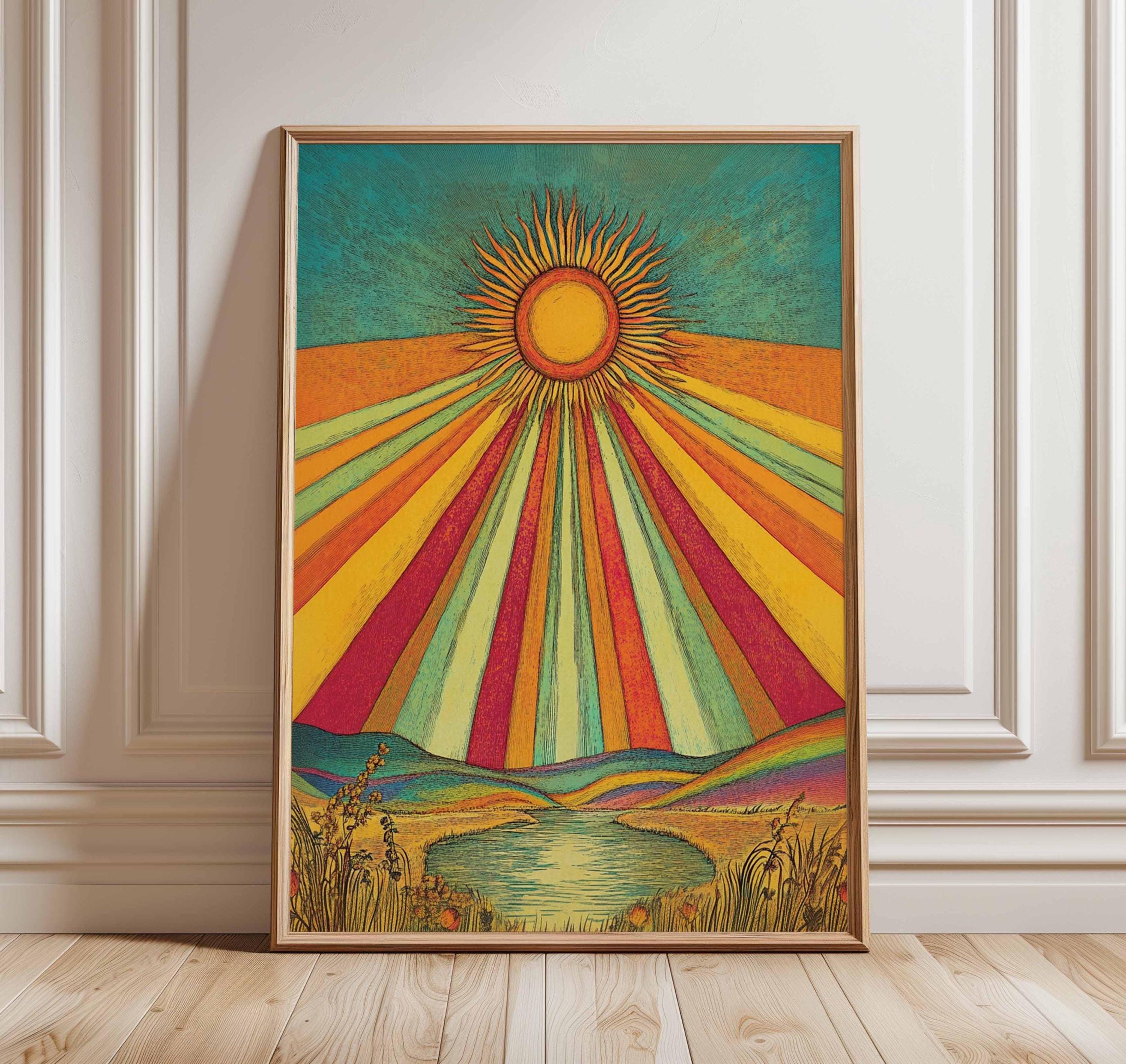 JQNDDP Andy Warhol Exposition Affiches Coucher De Soleil Pop Toile Mur Art Esthétique Peinture Andy Warhol Estampes Et Photos pour Salon Décor 50x70cmx1 No Frame