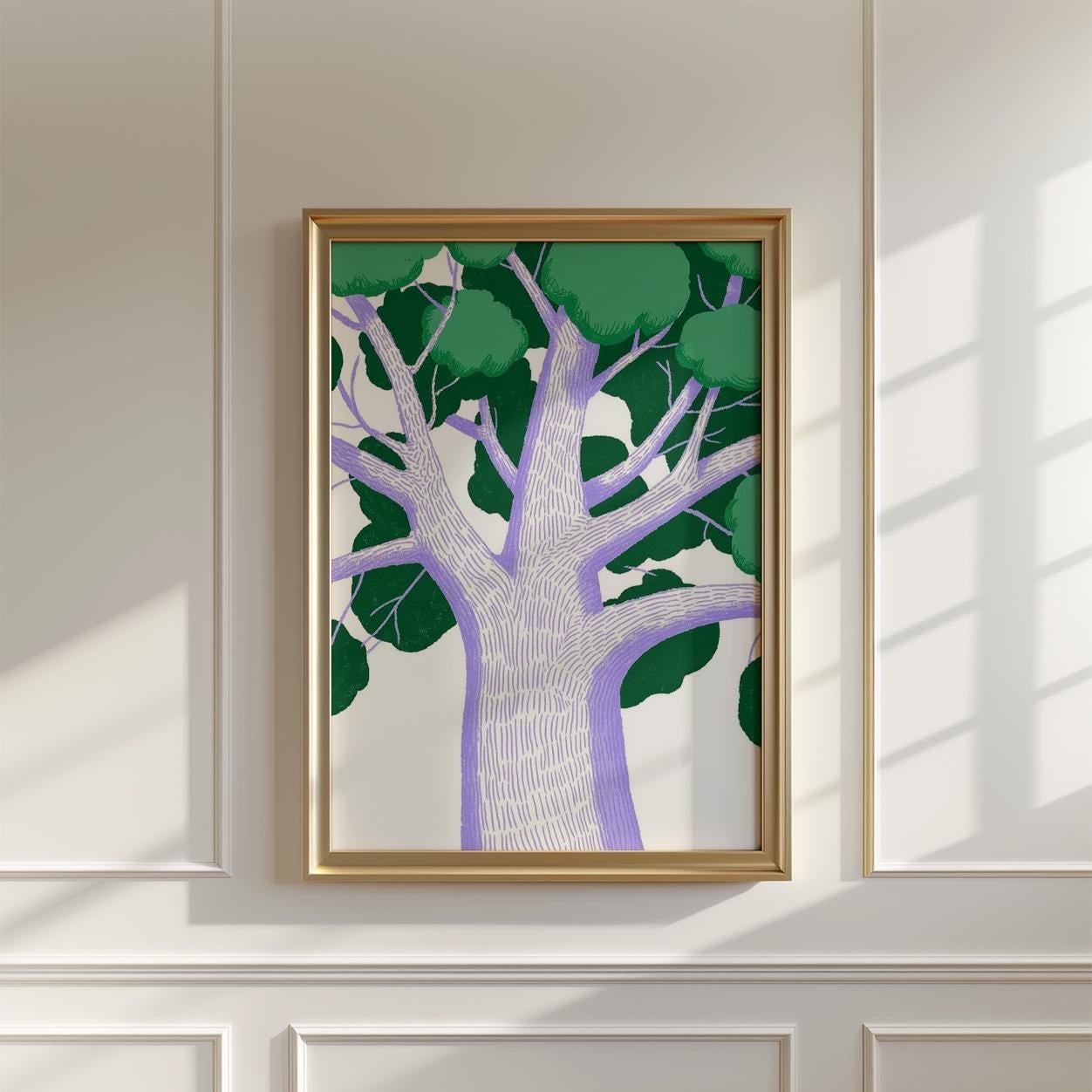 Sublime Tree Poster Purple Tree Illustration Poster,modern Botanical Wall Art,scandinavian ...