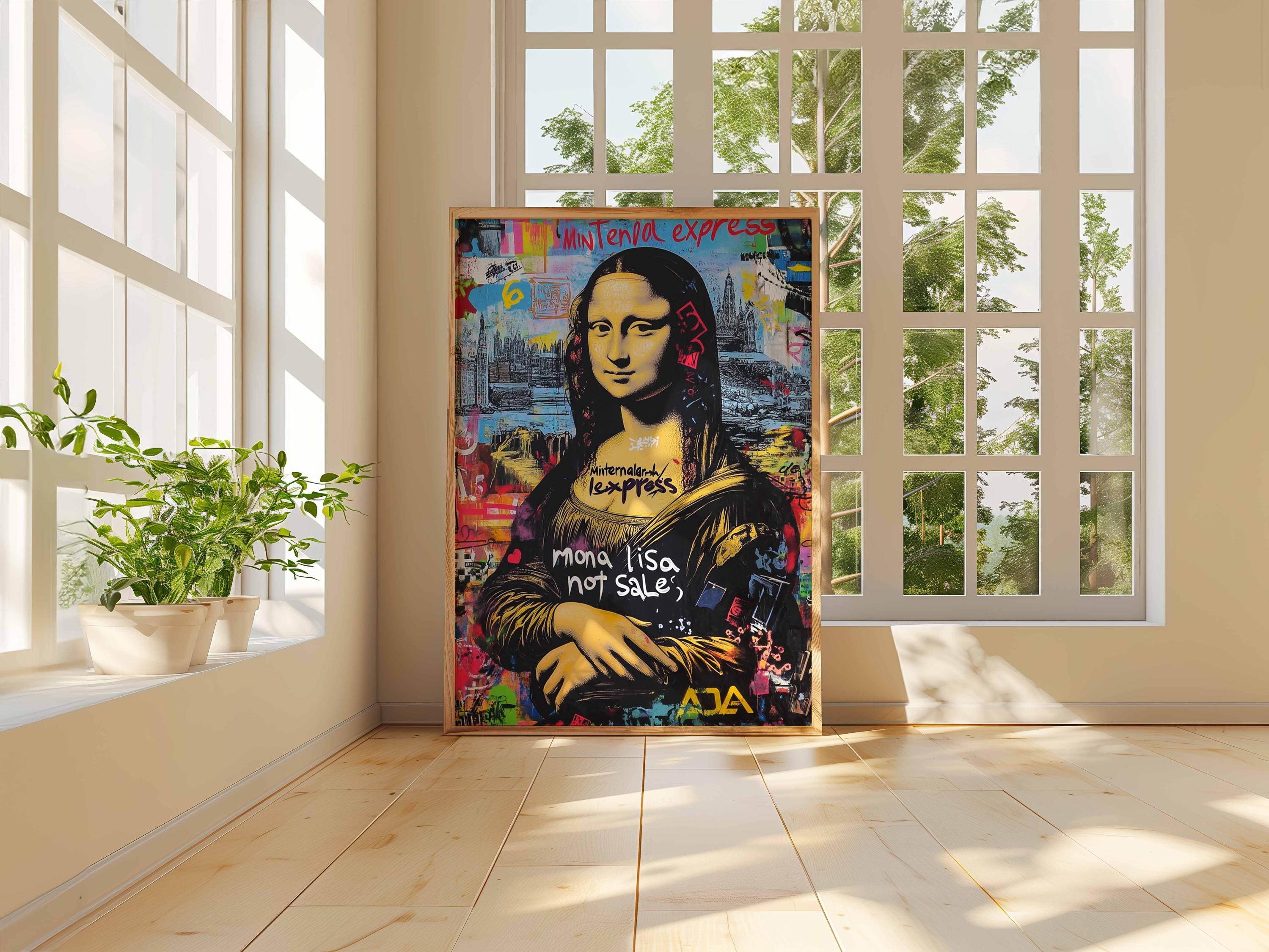 Mona Lisa Graffiti Wall Art – Pop Culture Poster, Street Art Mona