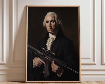 George Washington-affisch, historiskt konsttryck, konst från frihetskriget, politiskt porträtt, amerikansk historisk väggkonst, vintagekonst