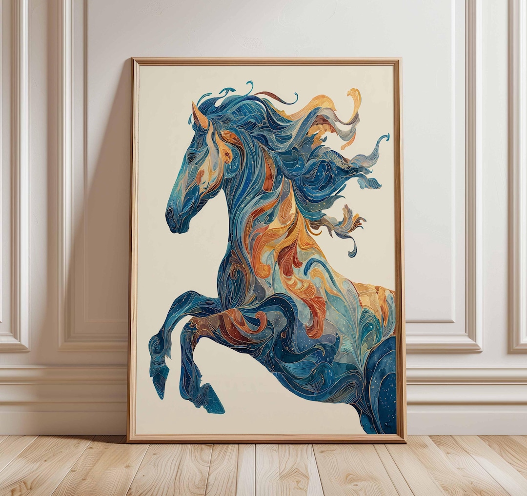 デジタルプリント　現代アート 馬 絵画 インテリア il_1080xN.7109050846_7c1w.jpg