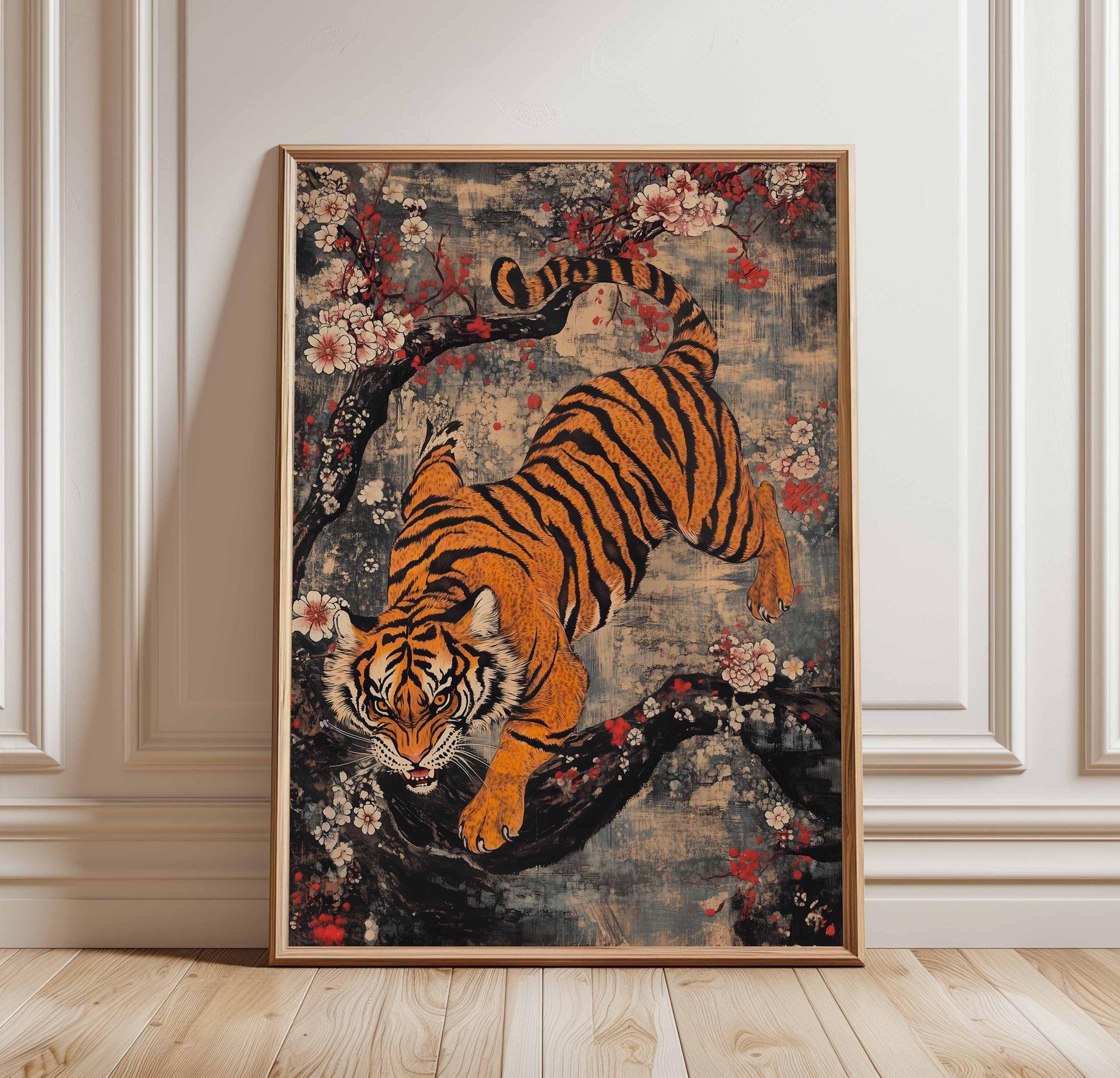 Tiger in Bloom – Stunning Tiger Artwork, Nature and Tiger
